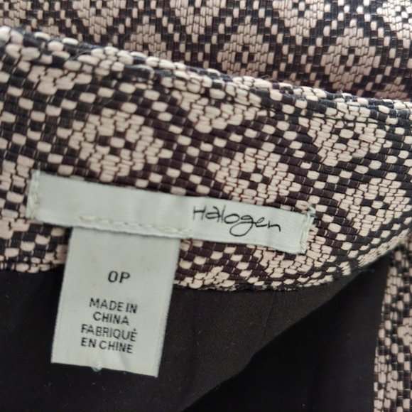 Halogen lined textured faux pocket zipper back pencil skirt/OP/soft rose & black - Picture 7 of 8